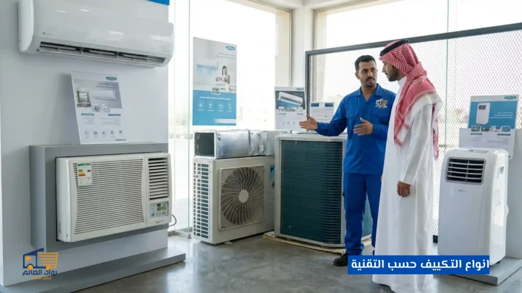 انواع التكييف حسب التقنية